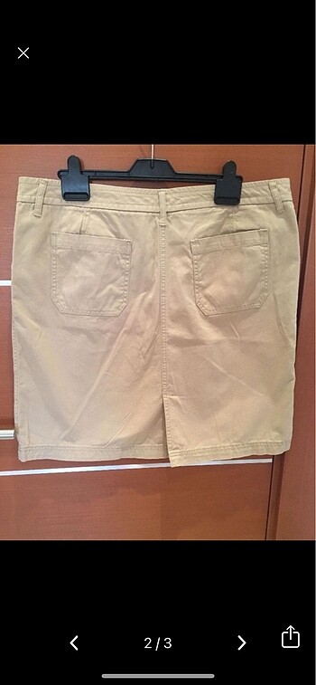 Marks & Spencer Marks & Spencer XL / 42 Bej Kısa Etek