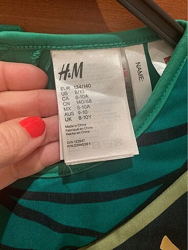 8 Yaş Beden yeşil Renk H&M Lego Yeşil Ninja Lego Kostüm