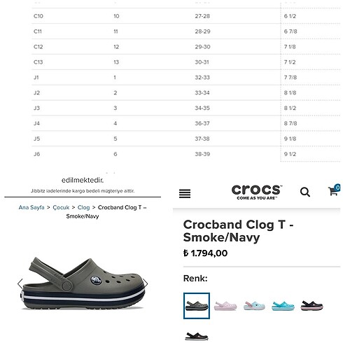 Crocs Crocs Crocband Clog T Smoke Navy Terlik