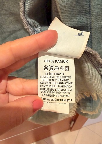 xs Beden mavi Renk Beymen Club XS Yakası Taşlı Denim Gömlek
