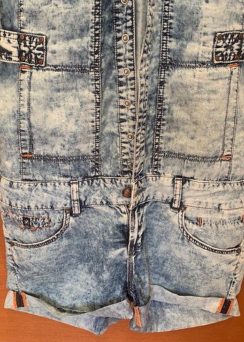 Polo Garage M Jean Şort Tulum - Görsel 5