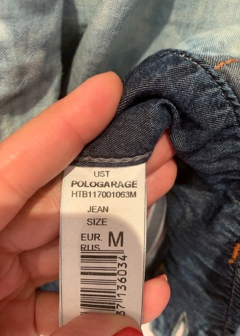36 Beden mavi Renk Polo Garage M Jean Şort Tulum