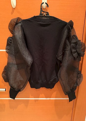 Zara S Siyah İnce Triko Kazak - Görsel 3