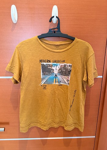 Benetton L 8-9 Y Kahve T-shirt - Görsel 7