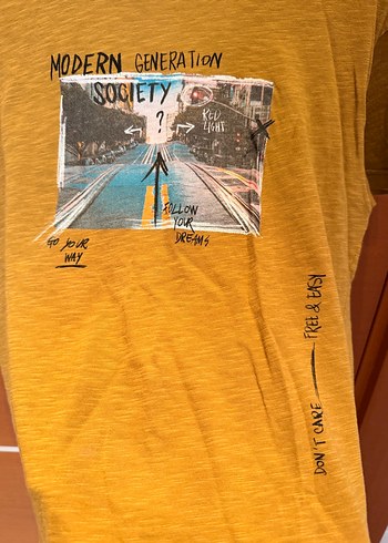 Benetton L 8-9 Y Kahve T-shirt - Görsel 2