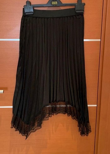 Esprit 34 beli lastikli pileli siyah etek - Görsel 4