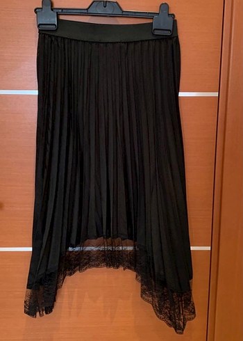 Esprit 34 beli lastikli pileli siyah etek - Görsel 5