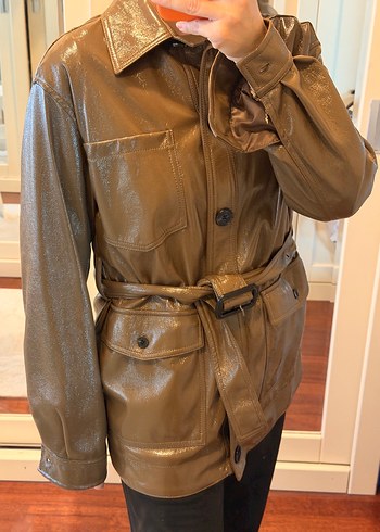 MNG S Haki Rugan Uzun Ceket - Görsel 2