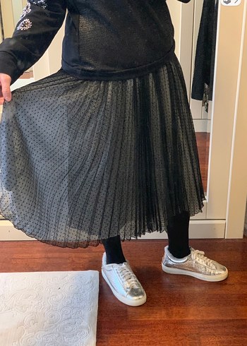 Beymen Club 34 Puantiye Pilili Midi Tül Etek - Görsel 2