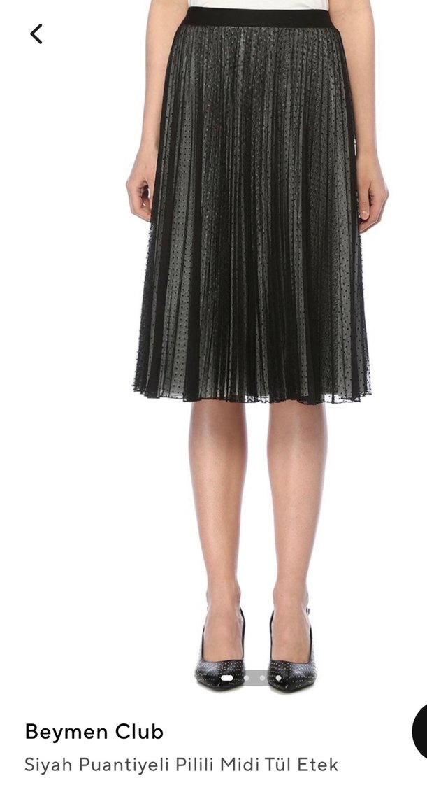 Beymen Club 34 Puantiye Pilili Midi Tül Etek - Görsel 4