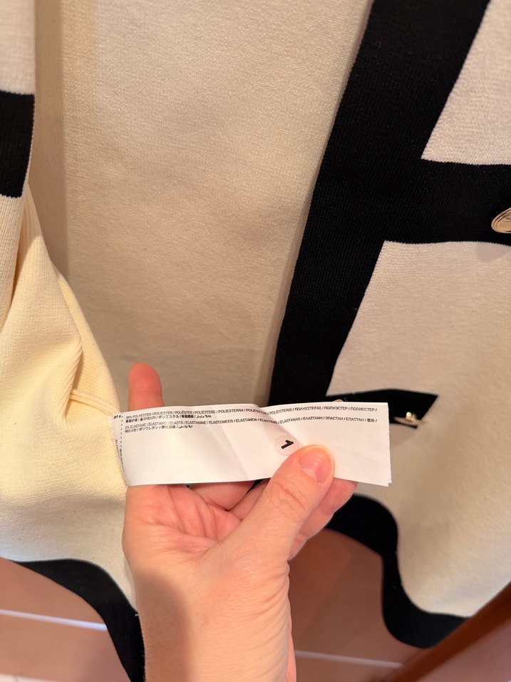 MNG S Krem Siyah Ceket / Hırka - Görsel 4