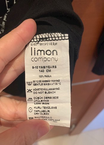 9 Yaş Beden siyah Renk Limon Company 9-10 Pullu Siyah T-shirt