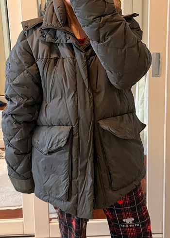 Massimo Dutti Kaz Tuyu Haki Erkek Mont