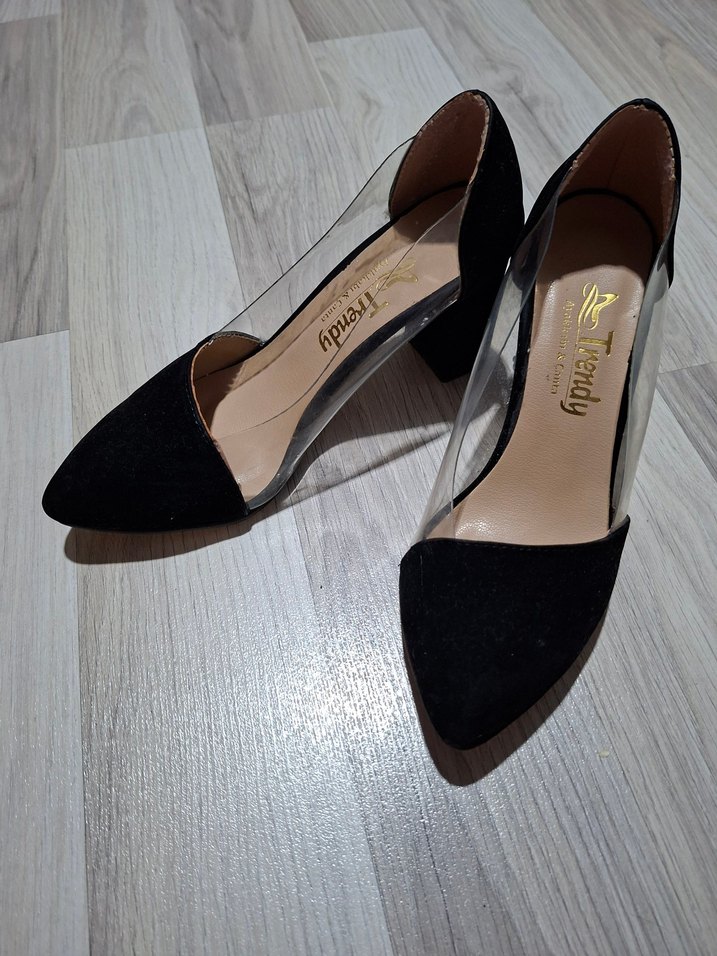 Siyah Topuklu Kadın Ayakkabı - Görsel 2