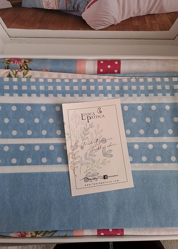 Mavi Çiçek Desenli Nevresim Takımı - Görsel 4