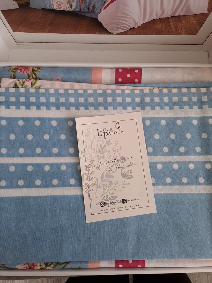 Mavi Çiçek Desenli Nevresim Takımı - Görsel 4