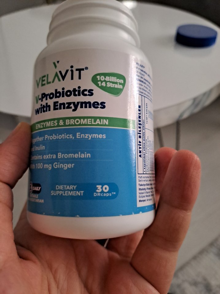 Velavit V-Probiotics Enzimli 30 Kapsül - Görsel 4