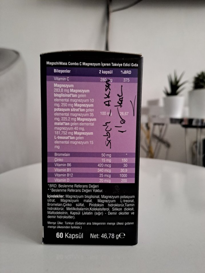 Magnezyum İçeren Takviye Edici Gıda 60 Kapsül - Görsel 3