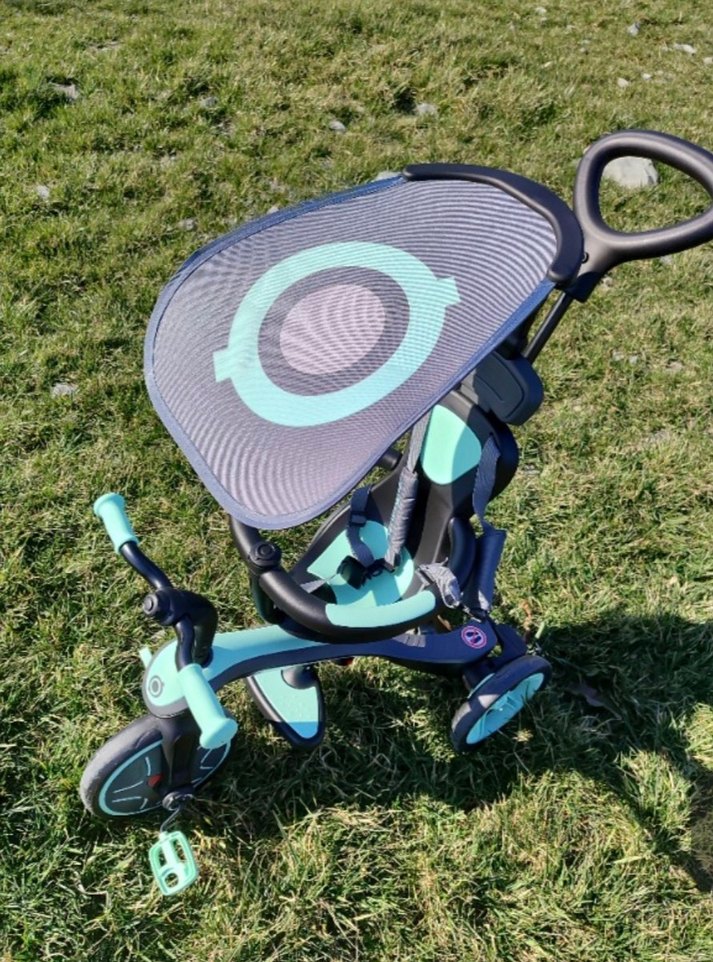 Globber Yeşil Çocuk Üç Tekerlekli Bisiklet Gölgelik ve Tutacaklı - Görsel 2