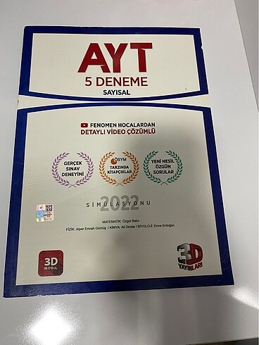 3D 5 AYT Deneme (yeni baskı)