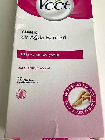 Beden Renk Veet 12li sir ağda bantları