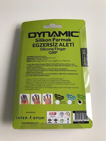 Dynamic silikon parmak egzersiz aleti
