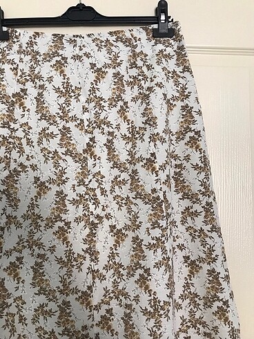 44 Beden kahverengi Renk Kahverengi çiçekli vintage etek