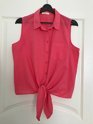 Lc Waikiki xside pembe sıfır kol gömlek