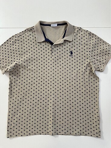 U.S Polo Assn. Us polo assn erkek desenli polo yaka tişört