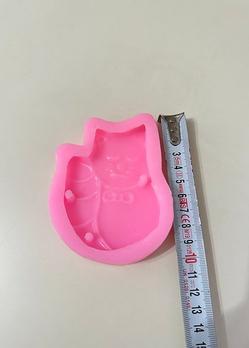 Pembe Kedi Figürlü Hoşgeldiniz Süsü silikon kalıbı - Görsel 5