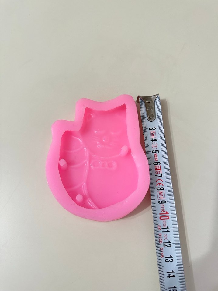 Pembe Kedi Figürlü Hoşgeldiniz Süsü silikon kalıbı - Görsel 5