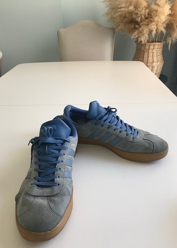 Adidas erkek Mavi Süet Spor Ayakkabı - Görsel 8