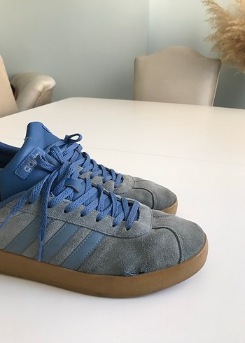 Adidas erkek Mavi Süet Spor Ayakkabı - Görsel 5