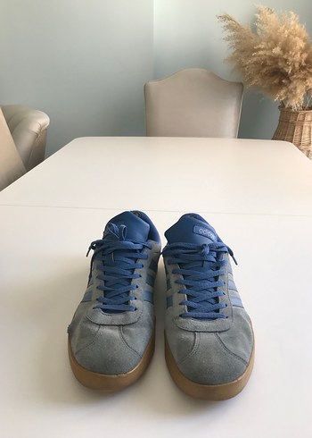 Adidas erkek Mavi Süet Spor Ayakkabı - Görsel 4