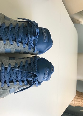 Adidas erkek Mavi Süet Spor Ayakkabı - Görsel 3