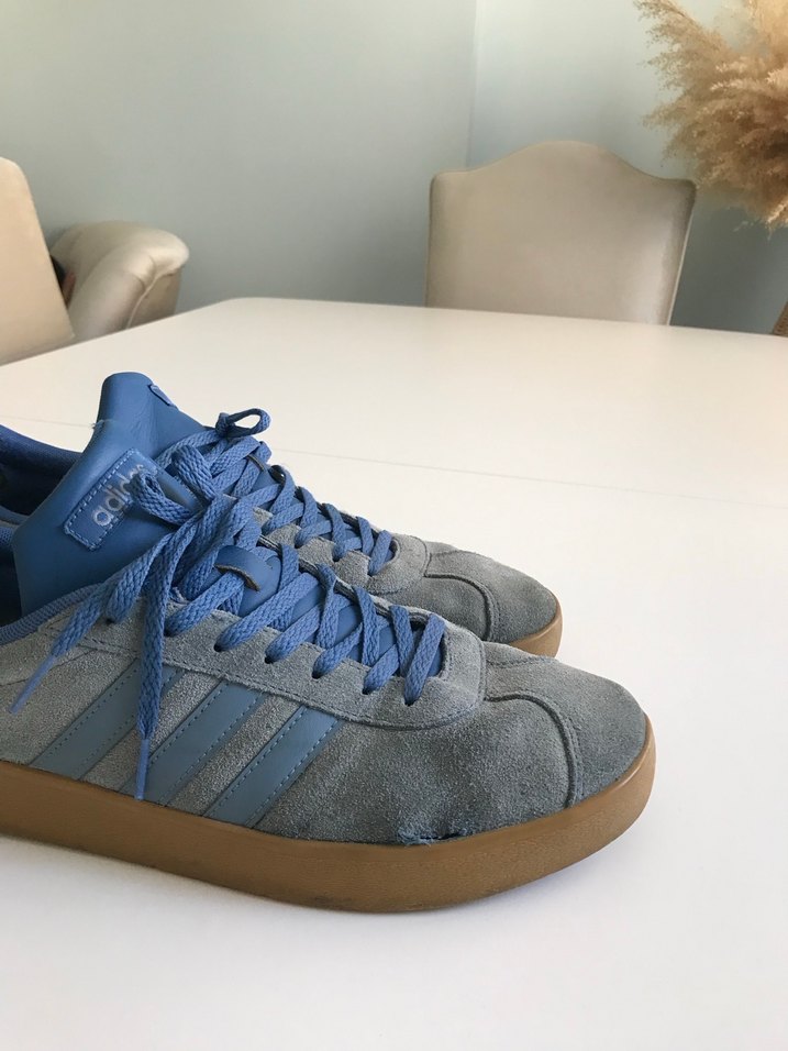 Adidas erkek Mavi Süet Spor Ayakkabı - Görsel 5