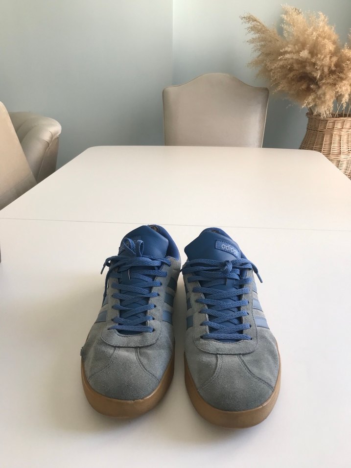 Adidas erkek Mavi Süet Spor Ayakkabı - Görsel 4