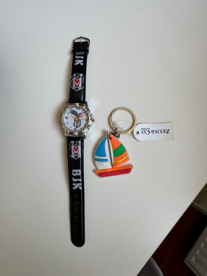 Beşiktaşlı bjk erkek çocuk saati ve anahtarlık - Görsel 2