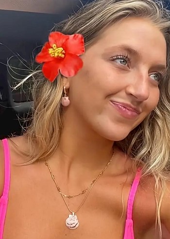 Sheinside STOKTA VAR Hawaii hibiskus çiçekli toka Pinterest