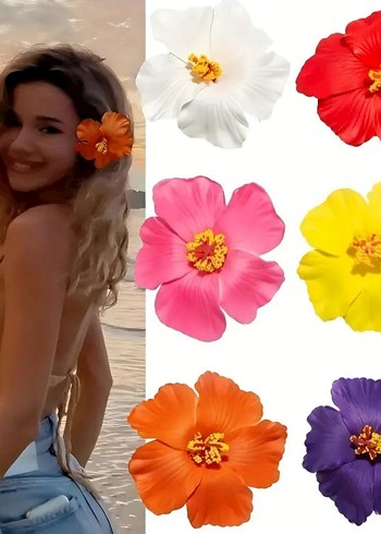 STOKTA VAR Hawaii hibiskus çiçekli toka Pinterest