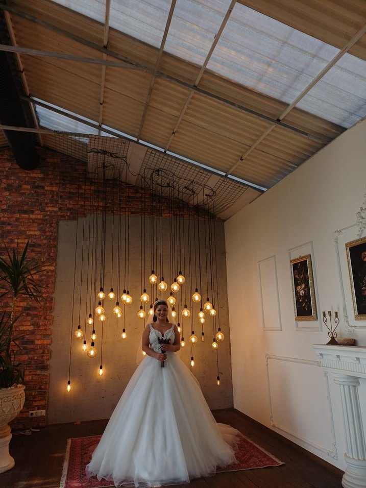 Straplez A Kesim Uzun Beyaz Gelinlik - Görsel 5