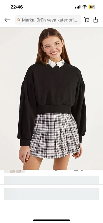 bershka pileli etek