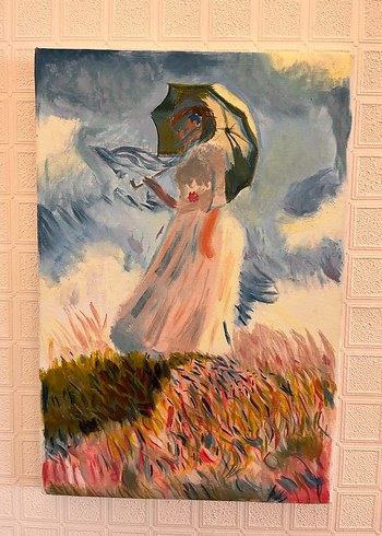 Yağlı Boya Kadın ve Şemsiye Tablosu - Görsel 2