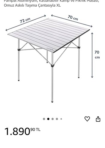 Gri Modern kamp masası - Görsel 3