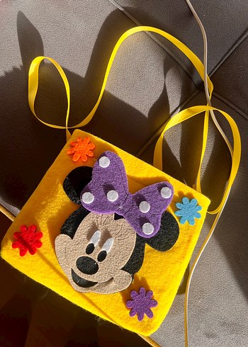 Renkli Minnie Mouse Desenli Kız Çantası - Görsel 2