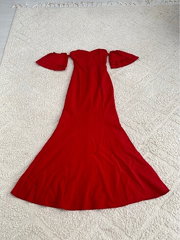 Prenses kol kırmızı abiye - Görsel 3