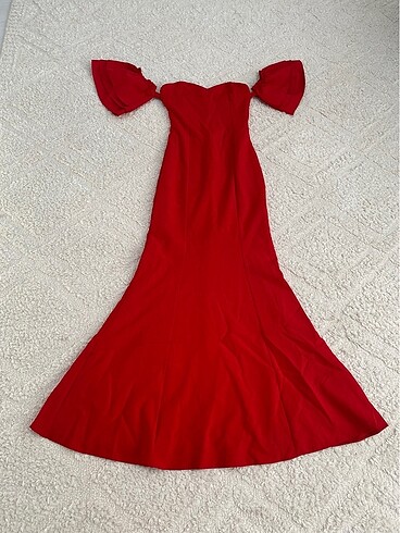 Prenses kol kırmızı abiye - Görsel 6