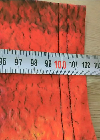 Renkli batik desenli, bol kesim ve  kadın tesettür mayo takımı. - Görsel 2