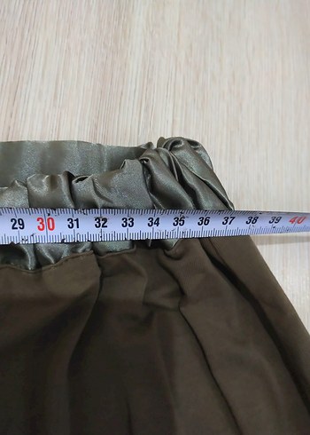 Kemer Detaylı Uzun Kahverengi Etek - Görsel 3