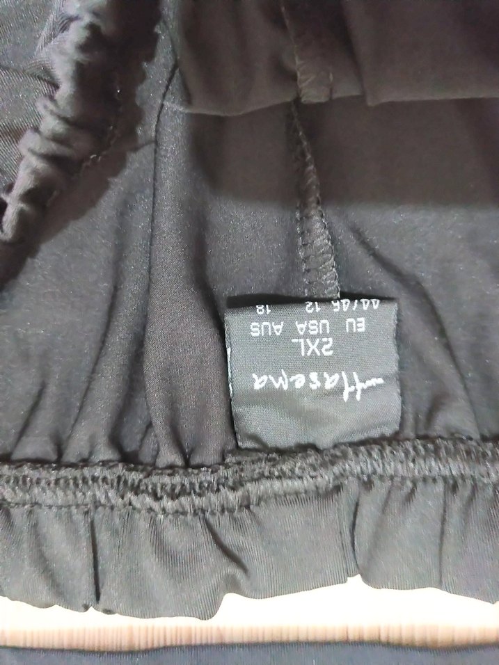 Haşema Siyah tesettür mayo Takımı üst L Alt XL - Görsel 4